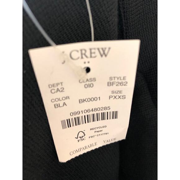 J. Crew Schoolboy Sweater Blazer Jacket Single Breasted Black NWT PXXS - Picture 7 of 10